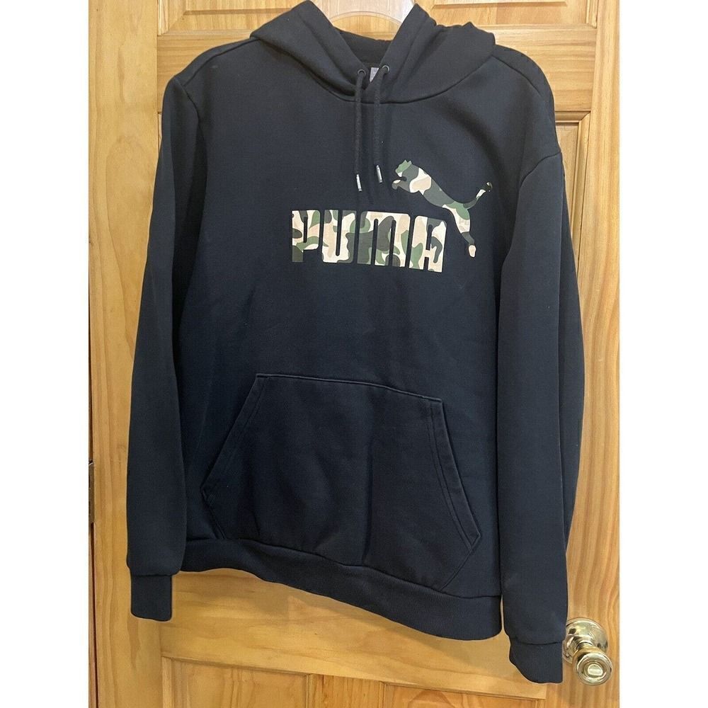 Puma Men’s Pullover Hoodie With Camo Logo Size XL